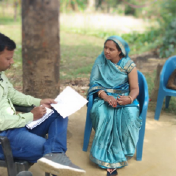 Interview with woman farmer