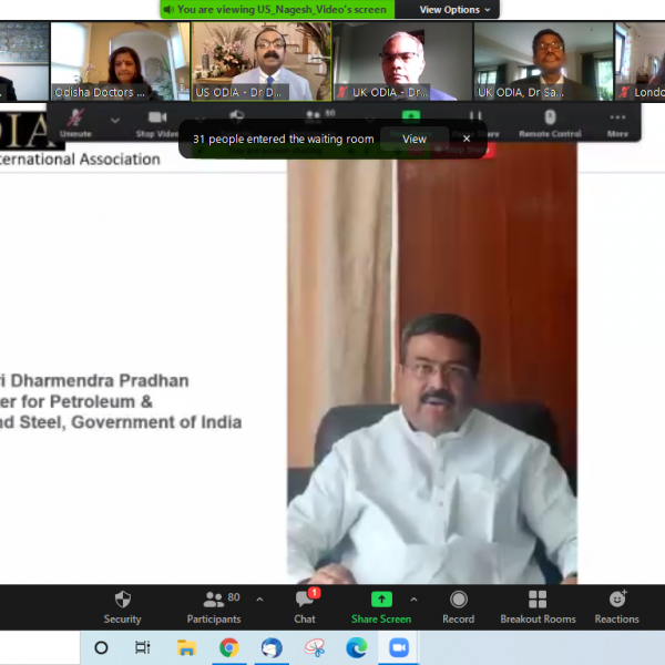 Welcome address by Hon'ble Minister -International Webinar on COVID19 vaccine launch - Odisha Doctors International Association (ODIA)